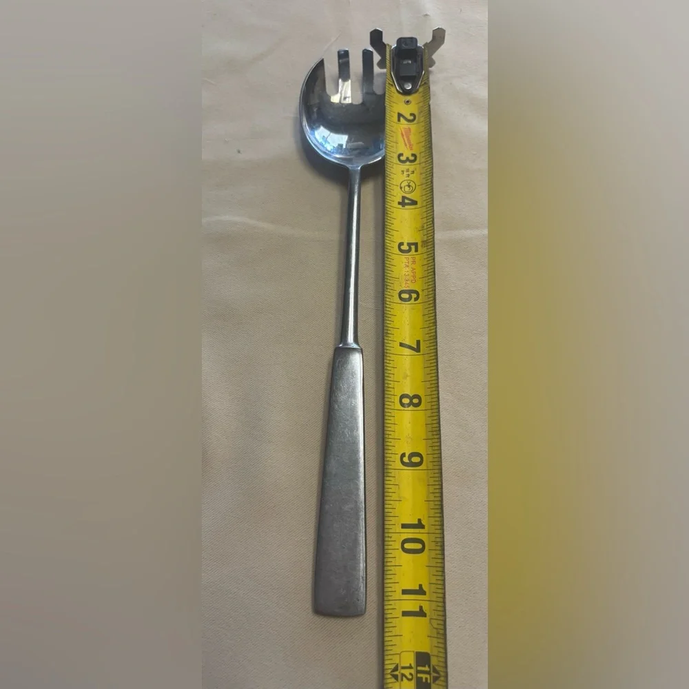 Vintage Capri Stainless Steel Italy Salad Set Spoon‎ Spork 11” Serveware